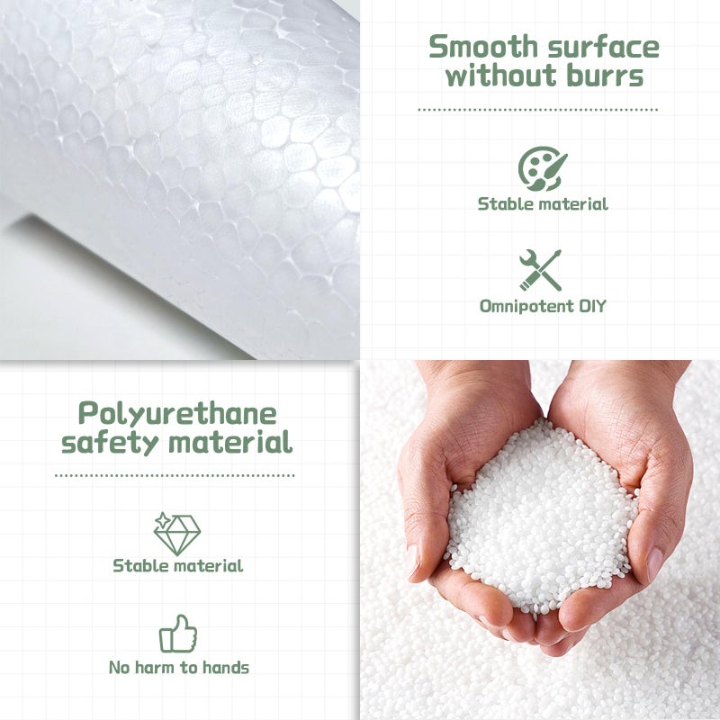 AHKUNMT 8 Pack Styrofoam Cones for Craft, 5.6x2.5in Craft Foam Tree Cones, White Small Polystyrene Foam Cones for Craft Use for DIY Art Projects, Christmas Tree Holiday Decor (5.6 * 2.5in-8pc) - Image 4